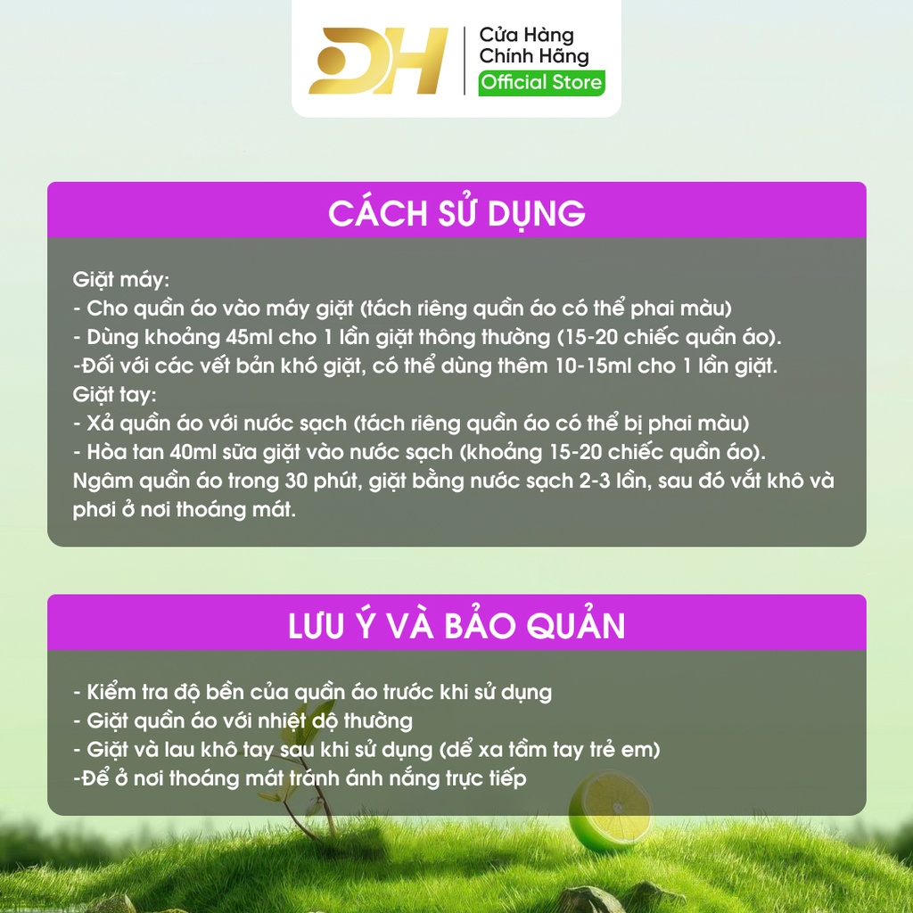Nước Giặt DH Green Life – Cá ngựa ngọt ngào (bản sao)