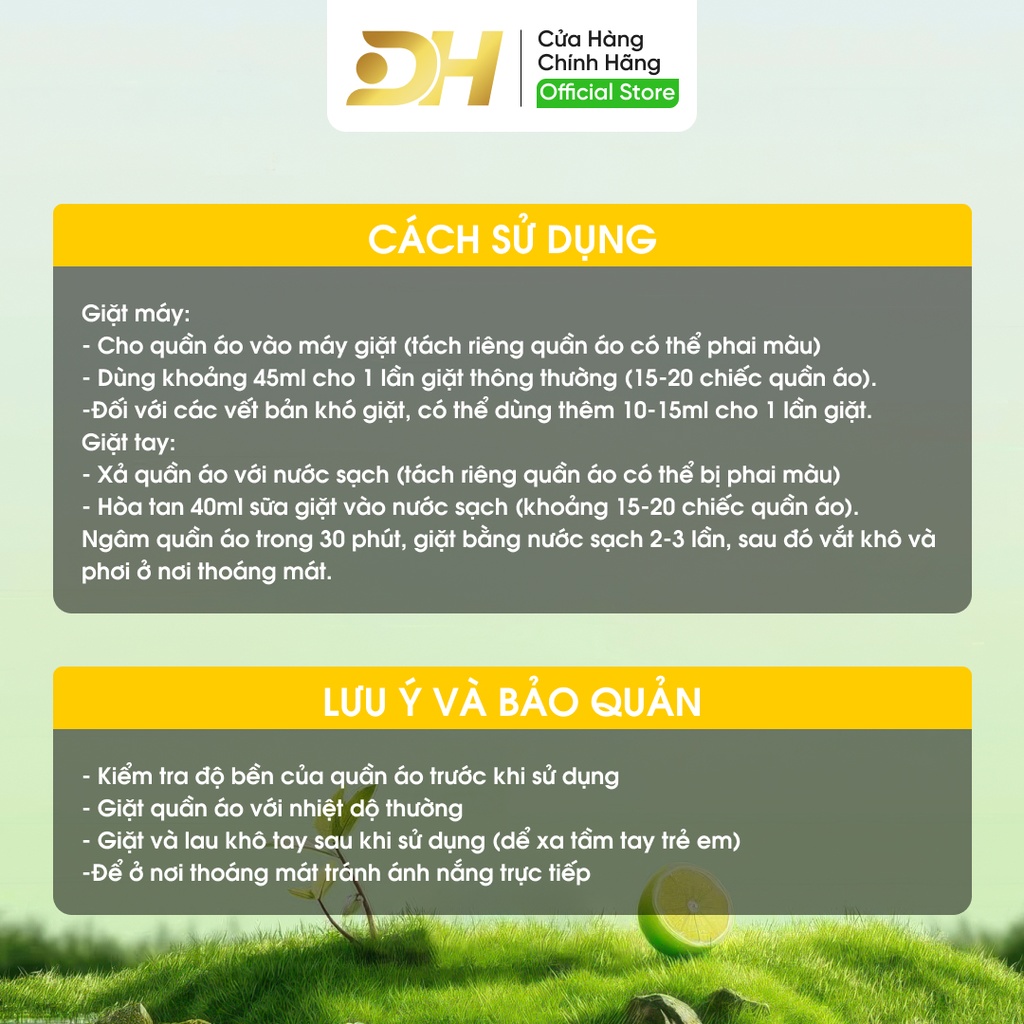 Nước Giặt DH Green Life hương nước hoa