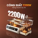 Nồi lẩu nướng 2in1 KALITE KLG555, CS 2200W, chống dính ceramic