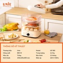 Nồi hấp UNIE UE560 dung tích 18L, 3 tầng hấp tiện lợi