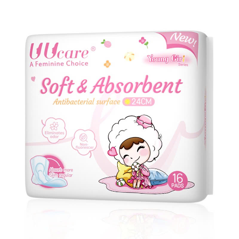 Băng vệ sinh UUcare Young Girl Ban ngày 24cm 16 Miếng/Gói