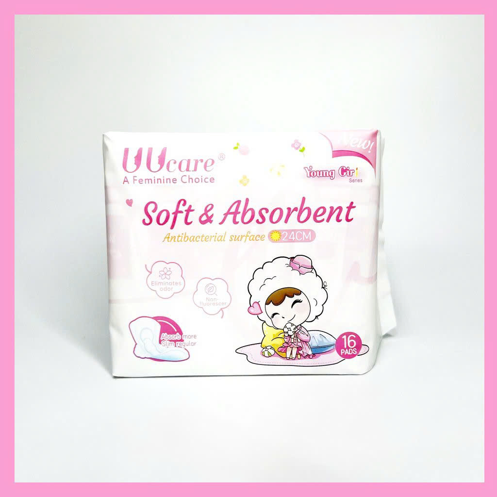 Băng vệ sinh UUcare Young Girl Ban ngày 24cm 16 Miếng/Gói