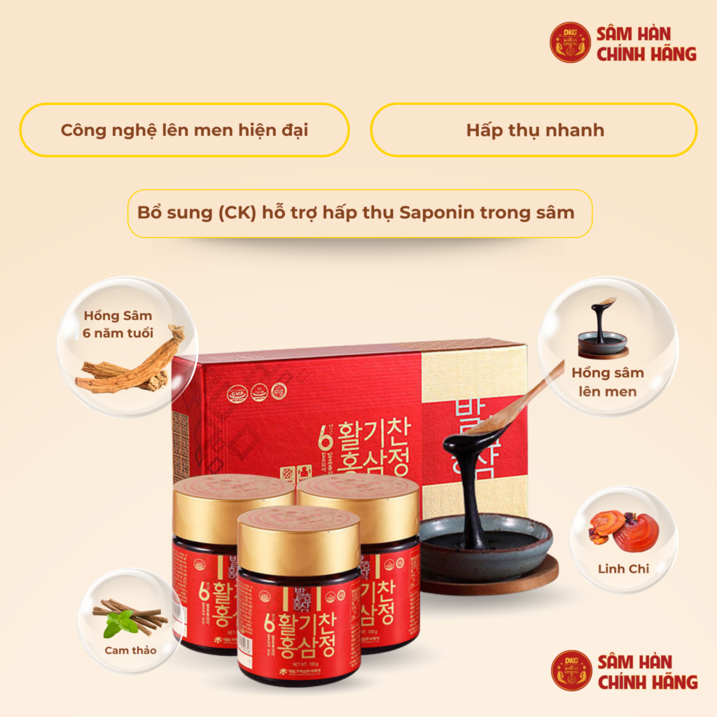 Cao Hồng Sâm lên men ( 100g x 3 lọ ) -Daedong