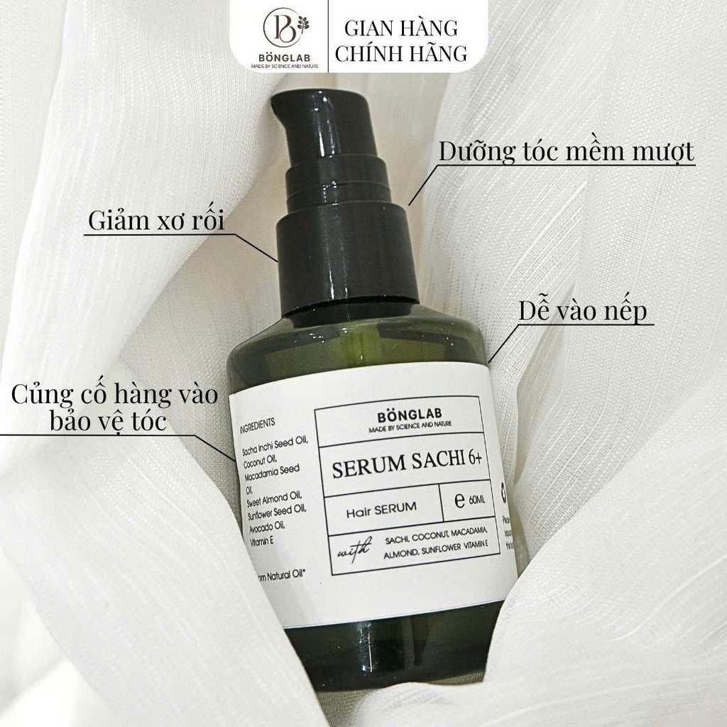 Serum Sachi 6+ phục hồi tóc hư tổn chống chẻ ngọn