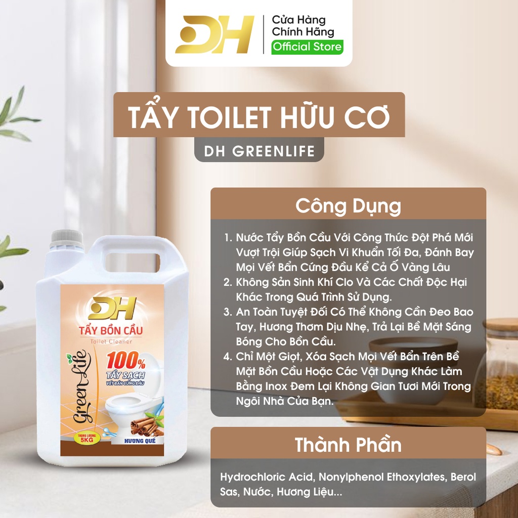 Nước Tẩy Bồn Cầu Green Life – Hương Quế