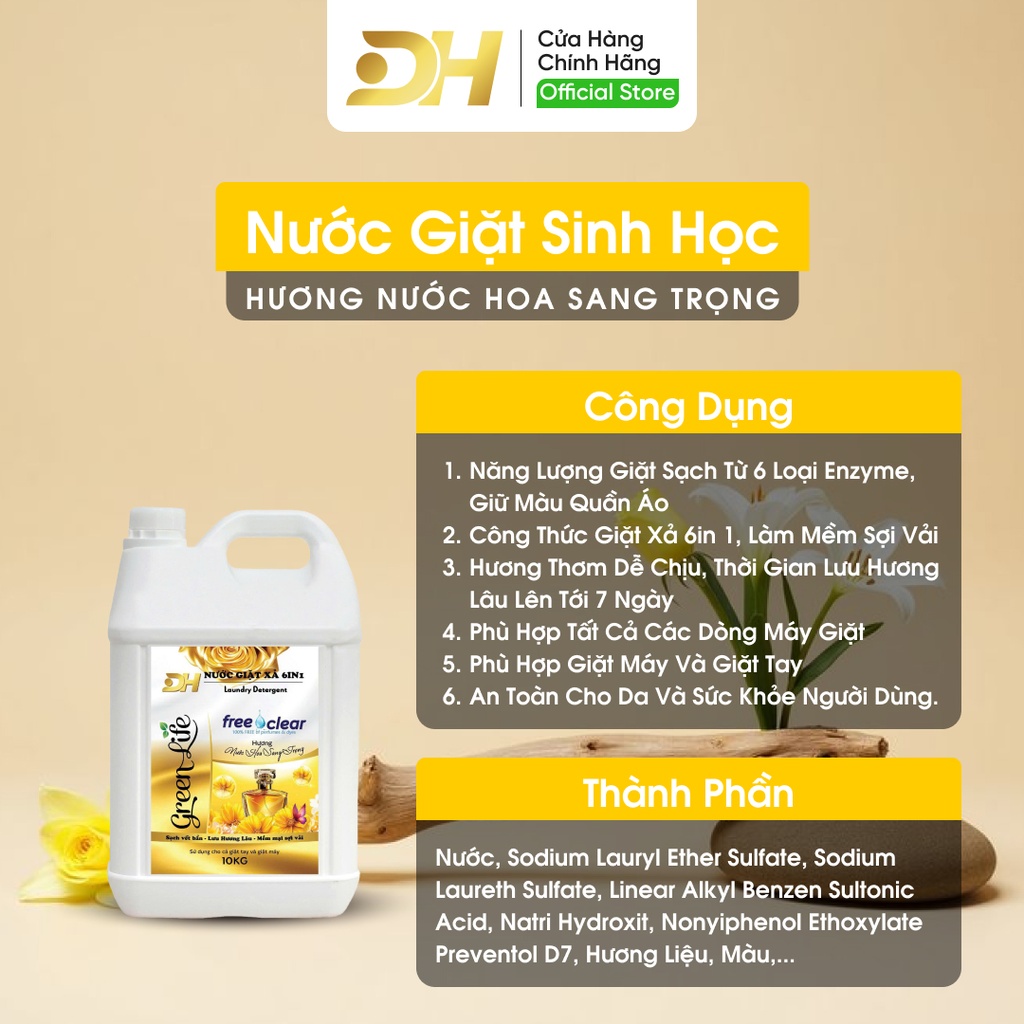 Nước Giặt DH Green Life hương nước hoa