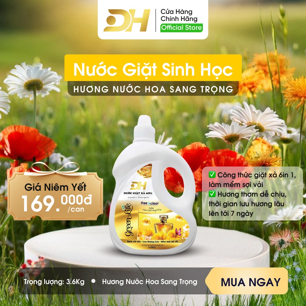 Nước Giặt DH Green Life hương nước hoa sang trọng