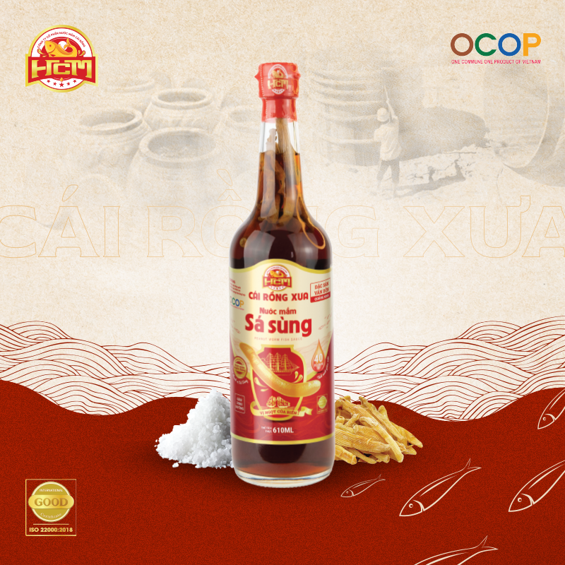 Nước mắm sá sùng – Cái Rồng Xưa – 40 độ đạm