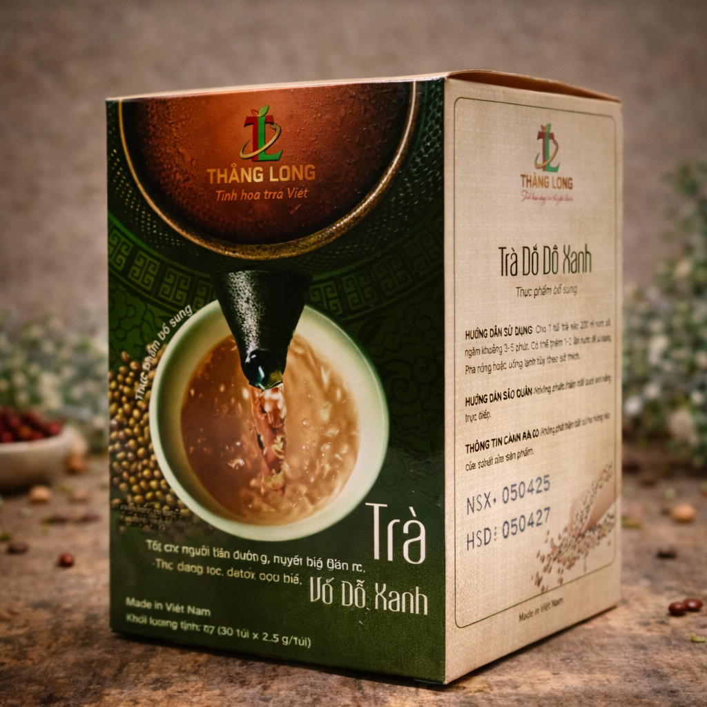 Trà vỏ đỗ xanh 75g ( hộp 30 túi )