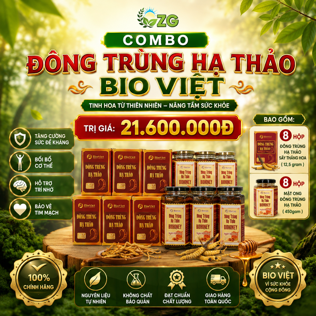 COMBO ĐÔNG TRÙNG HẠ THẢO BIO VIỆT