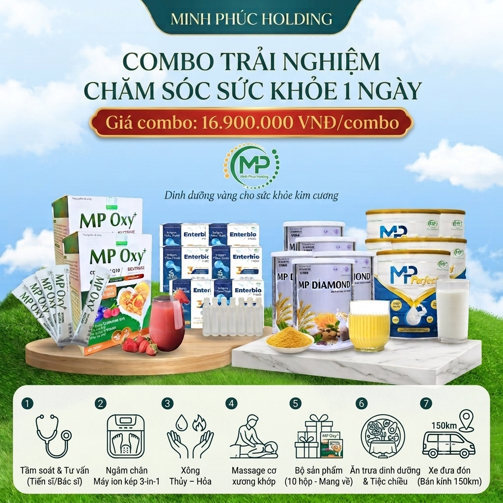COMBO TRẢI NGHIỆM CHĂM SÓC SỨC KHỎE 1 NGÀY