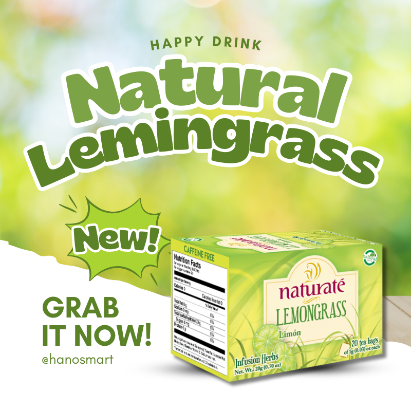 Trà Chanh Sả thiên nhiên,Nature Lemongrass Tea 20 gói/hộp 20G USA