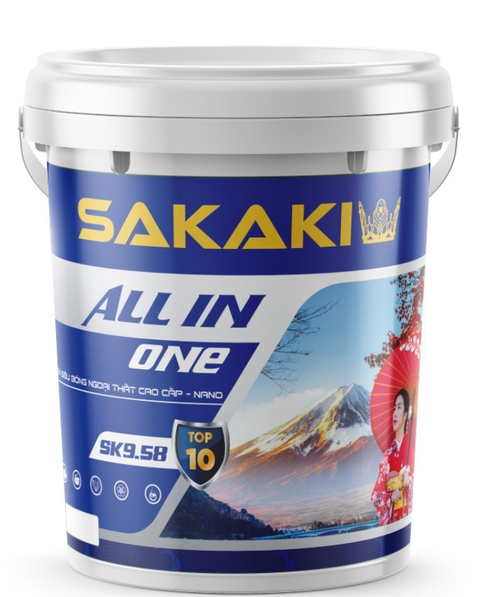SAKAKI ALL IN ONE – Sơn siêu bóng ngoại thất cao cấp (SK9.58)