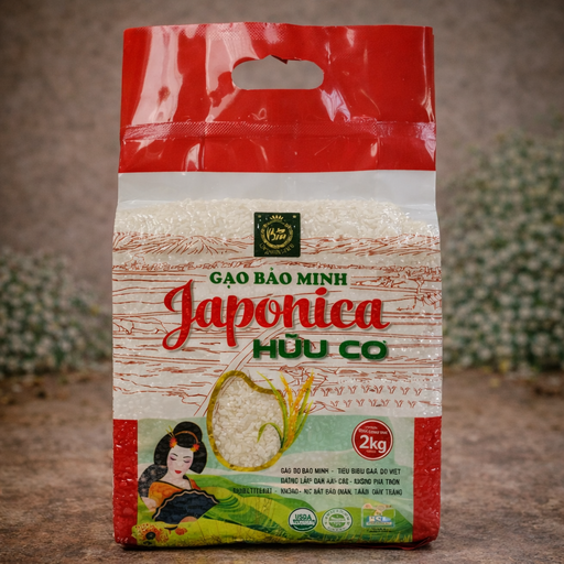 [GNTL1K((S00709] Gạo Nhật Japonica hữu cơ - 2 kg (QUEEN RICE)