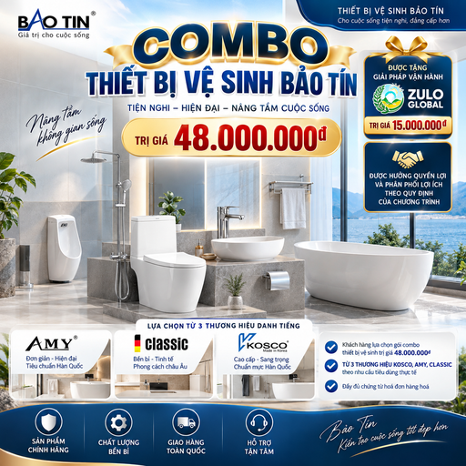 [CTBVSBT00766] COMBO THIẾT BỊ VỆ SINH BẢO TÍN