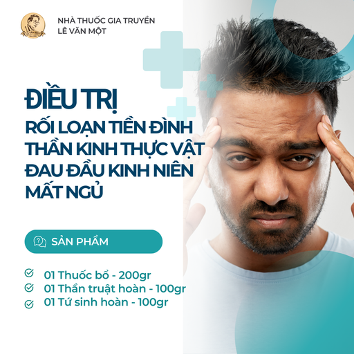 [LTĐTRLTĐTKTVMNĐĐKN00225] LIỆU TRÌNH ĐIỀU TRỊ RỐI LOẠI TIỀN ĐÌNH, THẦN KINH THỰC VẬT, MẤT NGỦ, ĐAU ĐẦU KINH NIÊN