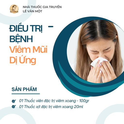 [LTĐTBVMDỨ00228] LIỆU TRÌNH ĐIỀU TRỊ BỆNH VIÊM MŨI DỊ ỨNG