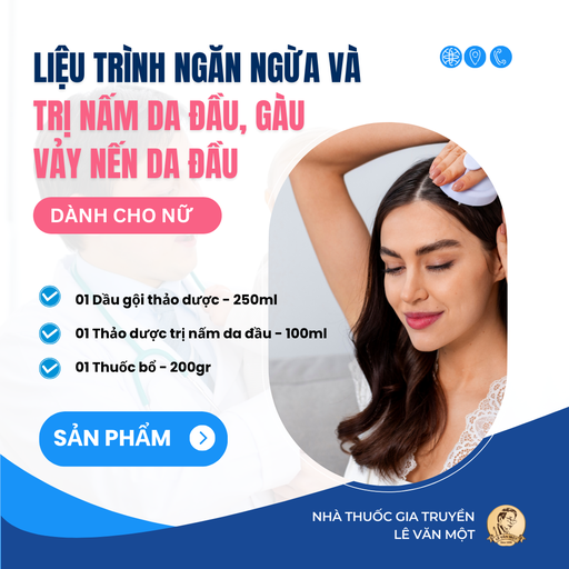 [LTNNVTNDĐGVNDĐDCN00242] LIỆU TRÌNH NGĂN NGỪA VÀ TRỊ NẤM DA ĐẦU, GÀU, VẢY NẾN DA ĐẦU DÀNH CHO NỮ