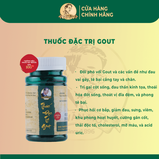 [TĐTG00300] Thuốc đặc trị gout