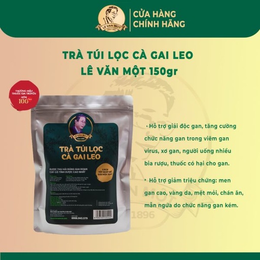 [TTLCGLLVM100310] Trà túi lọc Cà gai leo Lê Văn Một 150g