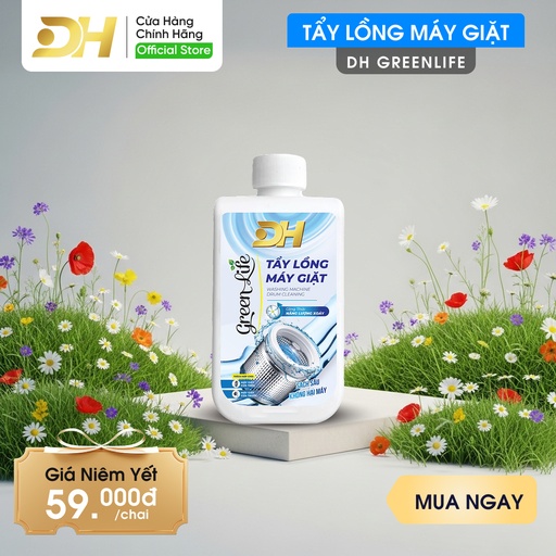 [BTTCDGL–XP(S00549] Dung Dịch Tẩy Lồng Máy Giặt Dh Green Life – Công Thức Năng Lượng Xoáy