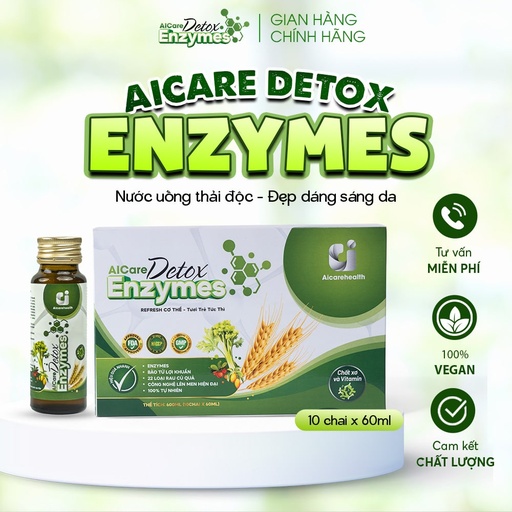 [ADE–TUTVLMHTTH&BSE(600599] AICare Detox Enzymes – Thức uống thực vật lên men hỗ trợ tiêu hóa & bổ sung enzyme (chai 60ml)