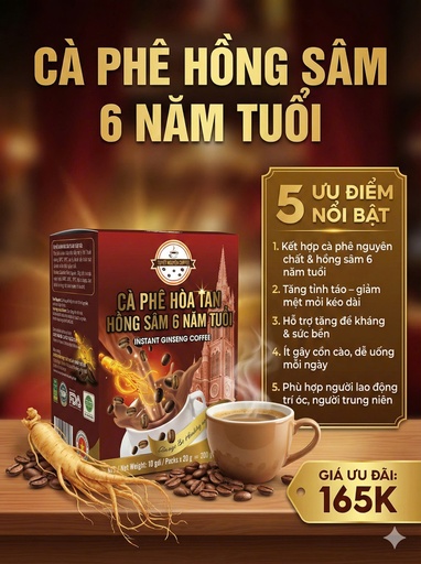[CĐTHT(S00656] Cafe Hồng Sâm