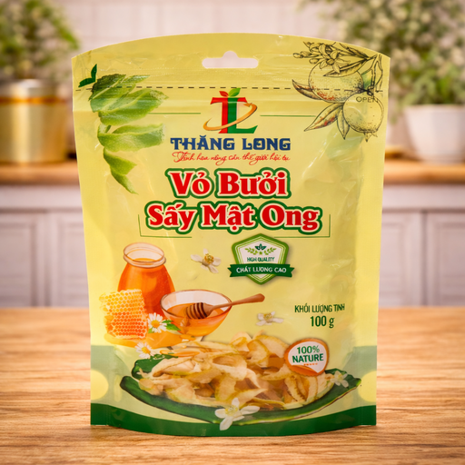 [LKMVĐ3(S00680] Vỏ bưởi sấy mật ong Thăng Long 100gr